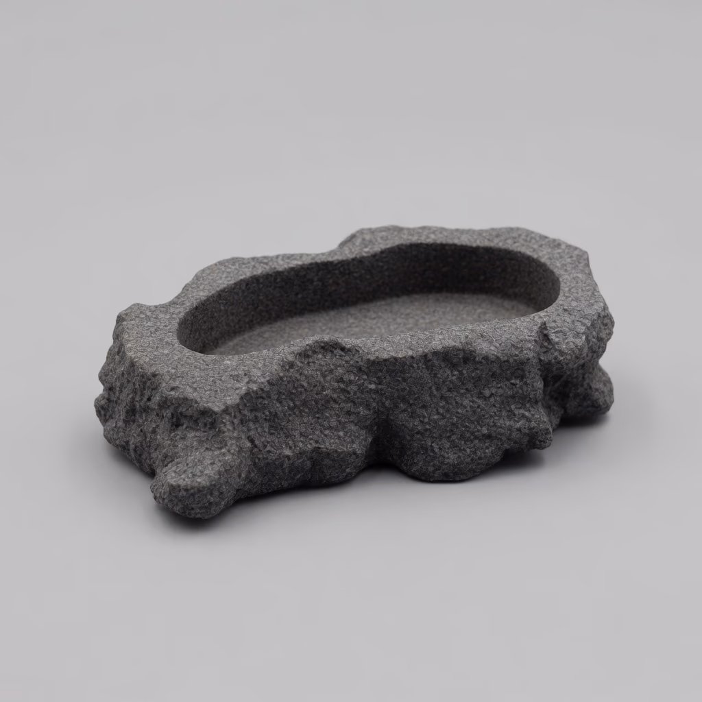 Andesite Stone Ashtray - Handcrafted Organic Natural with Raw Edge Finish