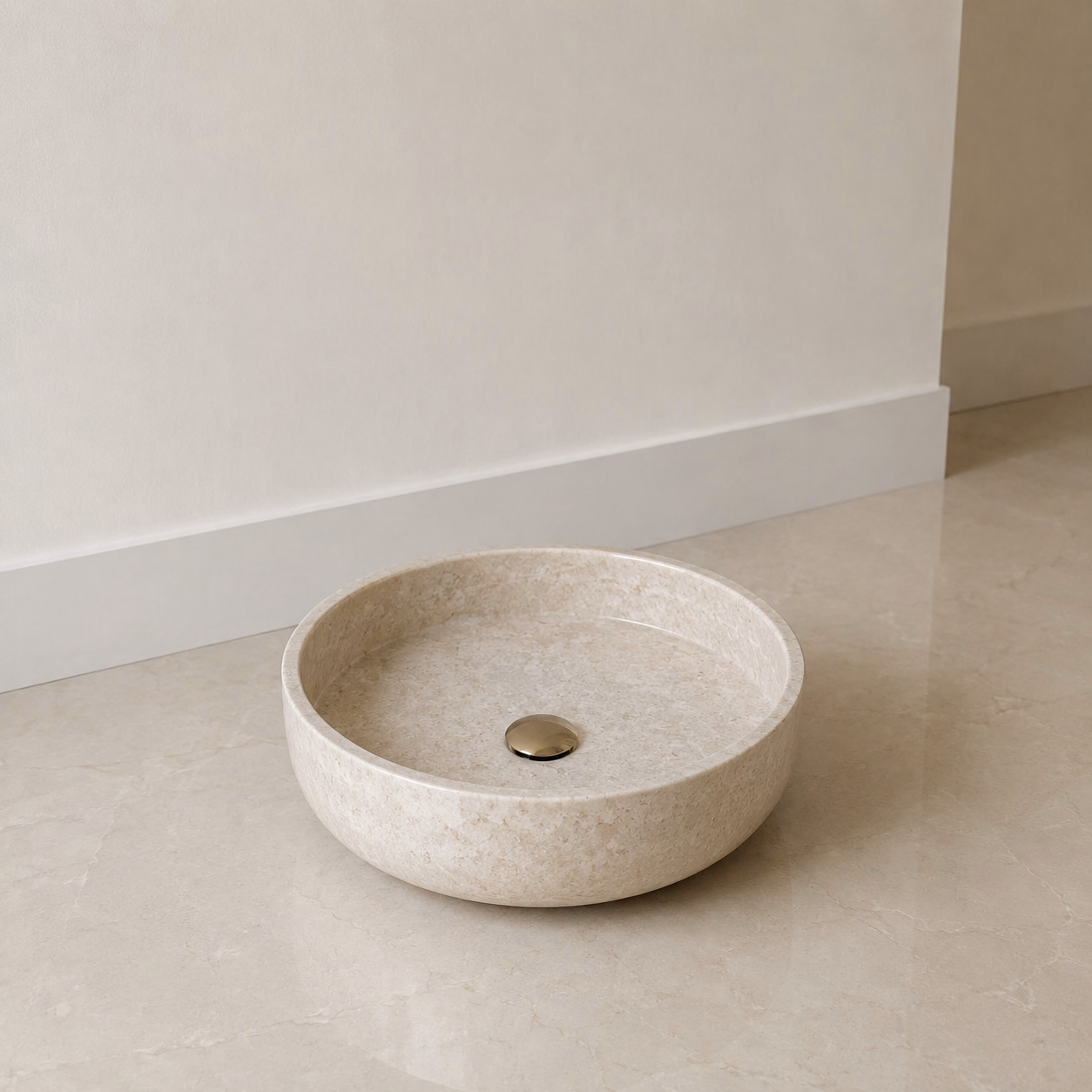 Marble Stone Sink - Handcrafted Round