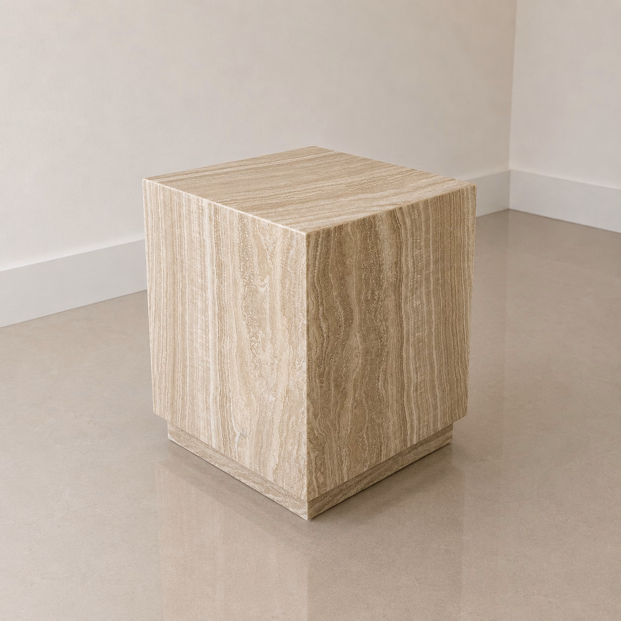 Onyx Stone Side Table - Handcrafted Square — view 4