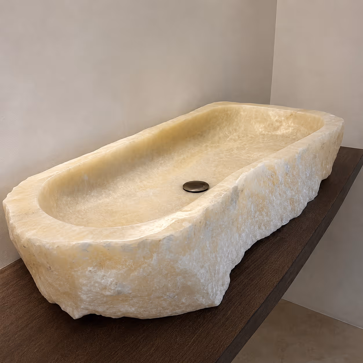 Onyx Stone Sink - Handcrafted Rectangular