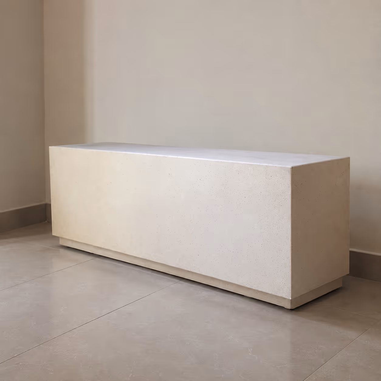 Terrazzo Stone Bench - Handcrafted Rectangular